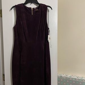 Calvin Klein velour dress. Color is deep purple / plum. NWT